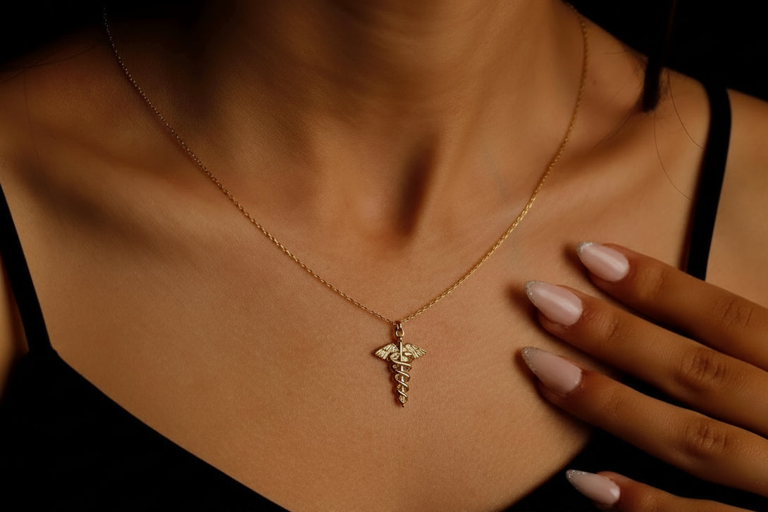 Caduceus Charm - Medical Symbol Jewelry for Doctors & Nurses