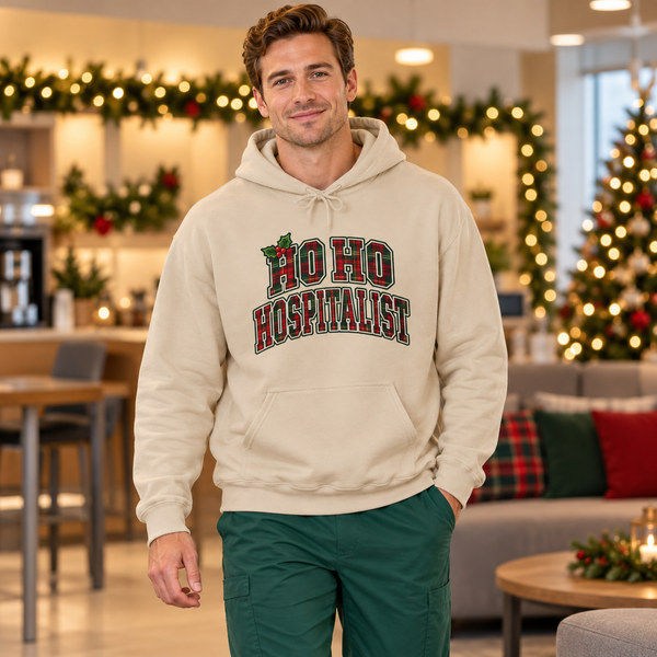 Ho Ho Hospitalist Plaid Hoodie