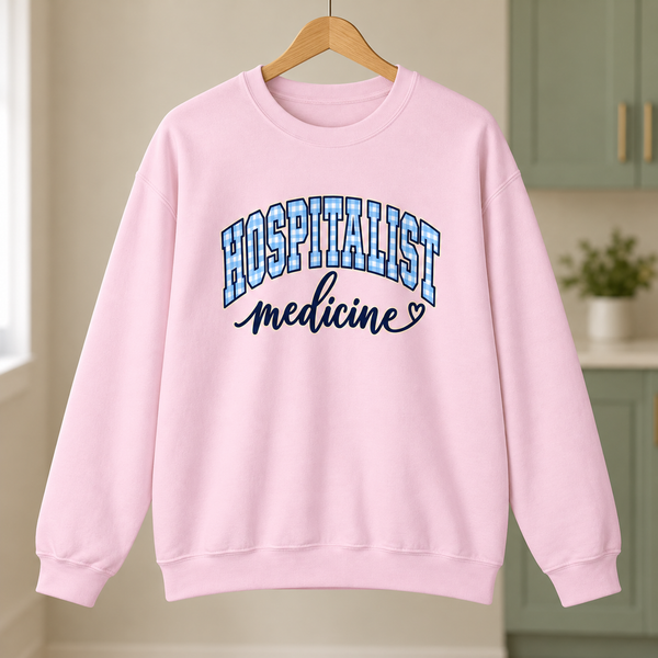 Hospitalist Gingham Sweatshirt