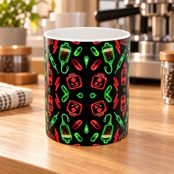 Neon Espresso Pattern Mug