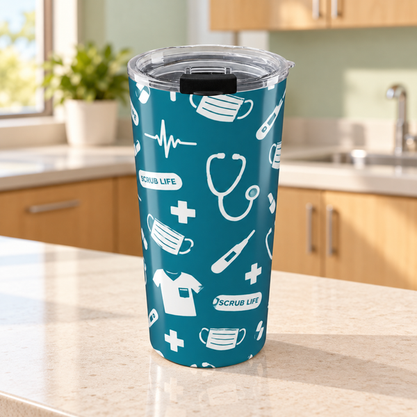 Scrub Life Medical Pattern Tumbler