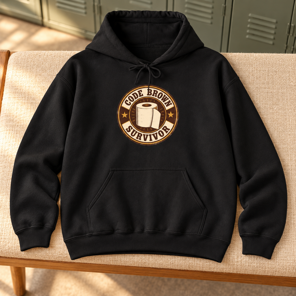 Code Brown Survivor Hoodie | Funny Nurse & CNA Gift