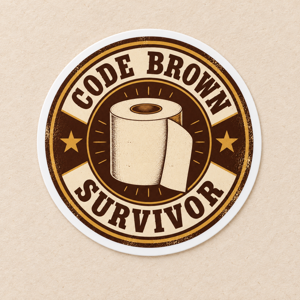 Code Brown Survivor Sticker