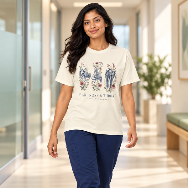 Ear Nose and Throat Shirt, Floral ENT Comfort Colors Tee